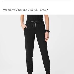 Figs Black Women's Jogger Scrub Pants